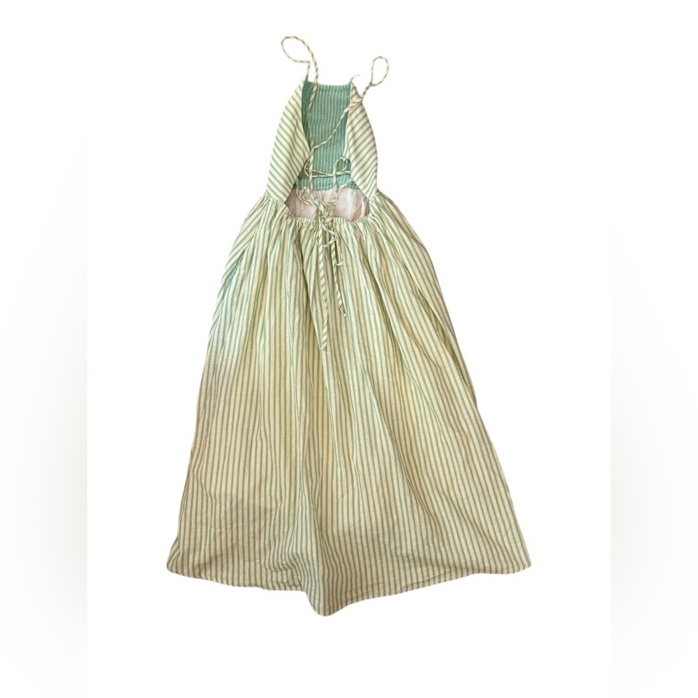 OhSevenDays Beth Dress – Green Stripe – Size Small – 100% Cotton - Picture 6 of 9
